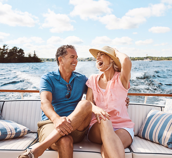 couple on a boat
