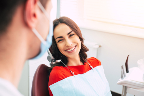 woman at the dentist