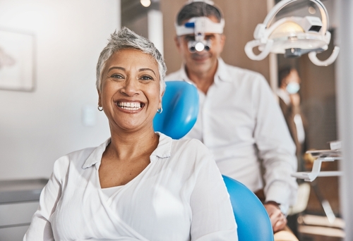 woman at the dentist